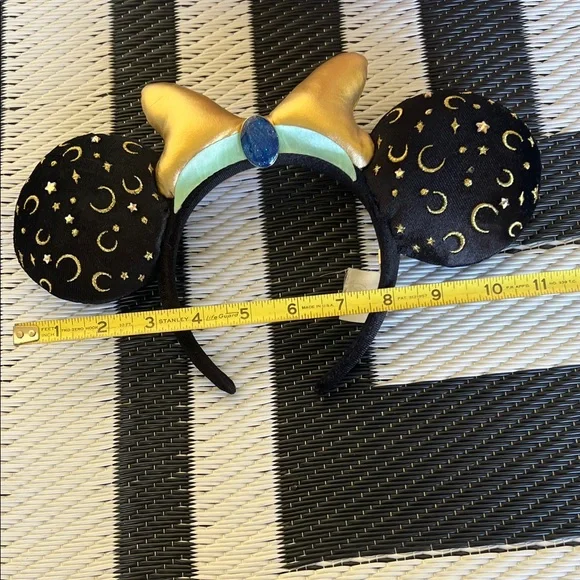 Celestial Black and Gold Mouse Ears Headband - Picture 3 of 9